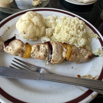 Christos Mediterranean Grille - Chicken Kebab, rice, cauliflower - Mediterranean Near Me - Pittsburgh, Pennsylvania