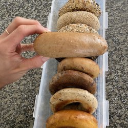 Bagels are on the thinner side