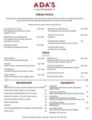 Menu photo 3 Ada's Kitchen Rockland, ME