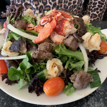 Mack's Place - Salad with lobster and steak. - Seafood Near Me - Bridgton, Maine