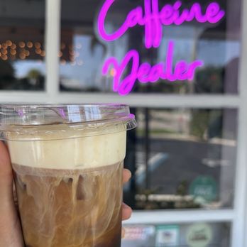 Perk Coffee House - Americano with cold foam - Coffee & Tea Near Me - Tequesta, Florida