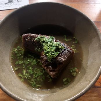 The Peasant - Pork tongue in broth - Modern European Near Me - Seattle, Washington The Peasant - Pork tongue in broth - Modern European Near Me - Seattle, Washington