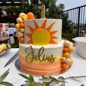 Piece of Cake - Two tier cake for our little sunshine - Desserts Near Me Piece of Cake - Two tier cake for our little sunshine - Desserts Near Me