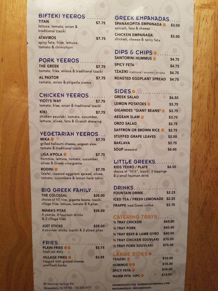 Greek Eats - Greek Eats back pg of menu - menu - Greek Near Me - Brick, New Jersey Greek Eats - Greek Eats back pg of menu - menu - Greek Near Me - Brick, New Jersey