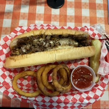 Creekside Deli - Cheesesteak with onion rings - Delis Near Me - Cleveland, Georgia Creekside Deli - Cheesesteak with onion rings - Delis Near Me - Cleveland, Georgia