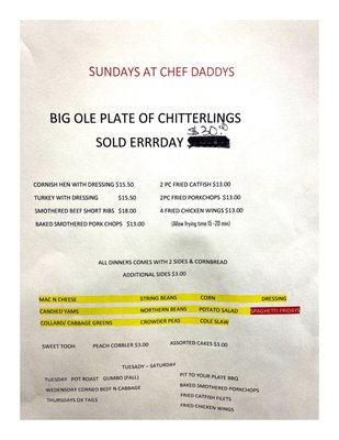 Menu photo 6 Chef Daddy's Chicago, IL