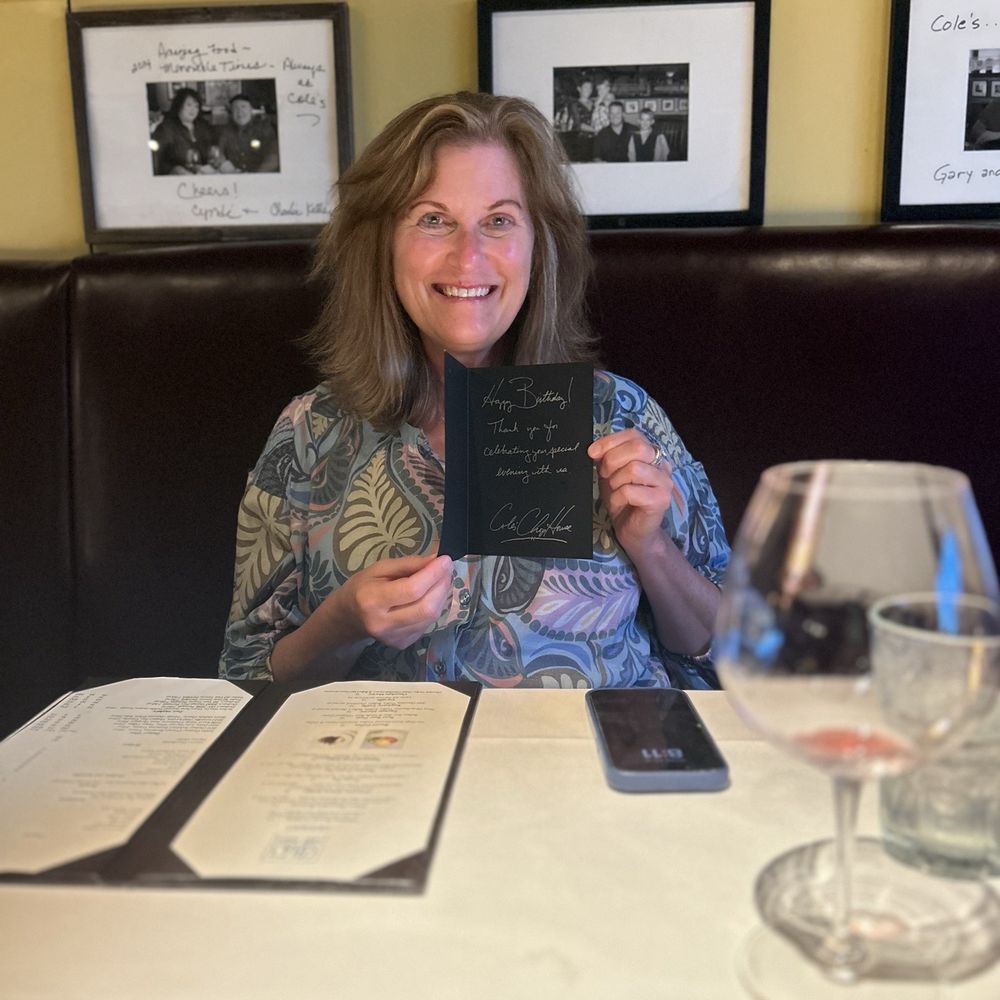 Cole's Chop House - Mom and birthday card - Steakhouses Near Me - Napa, California