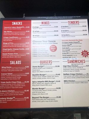 Menu photo 3 Wing Dome Seattle, WA