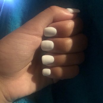 5 Star Nail Spa - Natural nail with white dip powder - Nail Salons Near Me - Fort Worth, Texas