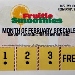 Fruitie Smoothies - Current Promotion
