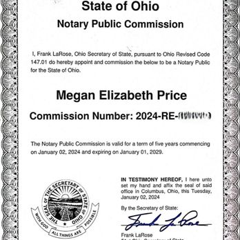 Megan Price Notary - Commission Certification - Notaries Near Me Megan Price Notary - Commission Certification - Notaries Near Me
