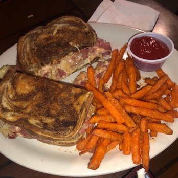 Trio Tap House - TRIO Rueben sandwich Sweet potato fries - Gastropubs Near Me - Hays, Kansas Trio Tap House - TRIO Rueben sandwich Sweet potato fries - Gastropubs Near Me - Hays, Kansas