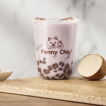 Penny Cha - a glass of milk tea and a plate of potatoes - Bubble Tea Near Me - Stamford, Connecticut