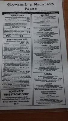 Menu photo 4 Giovanni Mountain Pizza Mill City, OR Menu photo 4 Giovanni Mountain Pizza Mill City, OR