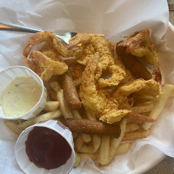 Hook Line & Sinker - This was the fried shrimp and fries offered to make up for the boiled shrimp. - Seafood Near Me - Dallas, Texas Hook Line & Sinker - This was the fried shrimp and fries offered to make up for the boiled shrimp. - Seafood Near Me - Dallas, Texas