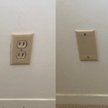 Havican Custom Electric - Apologies for the old damaged paint, but the wall has been hidden by a couch. The crew did a great job. - Electricians Near Me Havican Custom Electric - Apologies for the old damaged paint, but the wall has been hidden by a couch. The crew did a great job. - Electricians Near Me