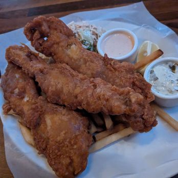 Yard House - Fish n chips that my husband declared " the absolute best he has ever eaten"! - New American Near Me - Costa Mesa, California