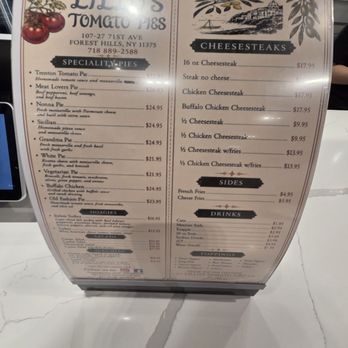Lillo’s Tomato Pie - Cheesesteaks Near Me - Forest Hills, New York