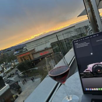 Terra - Patio at Terra, wine is a Lambrusco, 10/10 - Italian Near Me - Santa Clara, California