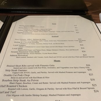 French Quarter Bistro - Dinner Menu - French Near Me - Saint Thomas, Virgin Islands
