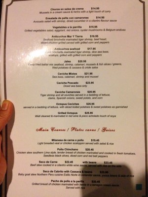 Menu photo 1 Paracas Peruvian Toronto, ON Menu photo 1 Paracas Peruvian Toronto, ON