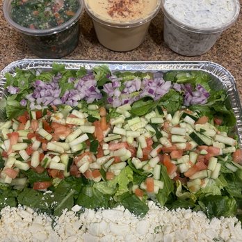 Meze - Catering Greek salad, Y&C, Hummus, Tabbouleh all 16oz - Mediterranean Near Me - Los Angeles, California Meze - Catering Greek salad, Y&C, Hummus, Tabbouleh all 16oz - Mediterranean Near Me - Los Angeles, California