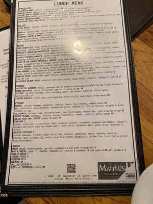 Menu photo 4 Matteo's Pizza & Bistro Carmichael, CA