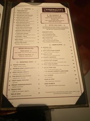 Menu photo 5 American Bar & Grille Atlantic City, NJ