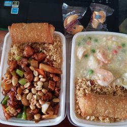 Kung po chicken and shrimp w/ lobster