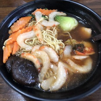 Veggie House - Plant-Based seafood kimchee noodle in Soup - Vegan Near Me - Chicago, Illinois Veggie House - Plant-Based seafood kimchee noodle in Soup - Vegan Near Me - Chicago, Illinois