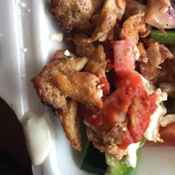 Gyro's Donair - VERY delicious. Got the Greek salad w chicken on top, accommodated to our gluten intolerances. Would go again.