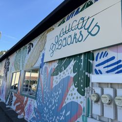 Beaucoup Books - Beautiful mural outside the store, visible from Ray's