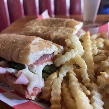 DiOrio's Pizza & Pub - The Dihogio Our Italian Hoagie with Frank Flynn's Fries $14.99 - Sports Bars Near Me - Louisville, Kentucky DiOrio's Pizza & Pub - The Dihogio Our Italian Hoagie with Frank Flynn's Fries $14.99 - Sports Bars Near Me - Louisville, Kentucky