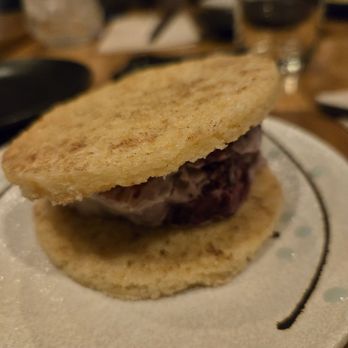 Yonsei Handrolls - Sugar cookies with berry ice cream sandwich - Japanese Near Me - Oakland, California Yonsei Handrolls - Sugar cookies with berry ice cream sandwich - Japanese Near Me - Oakland, California