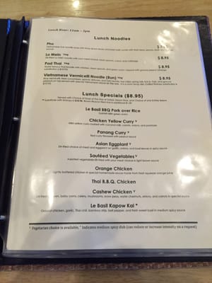 Menu photo 8 Le Basil Palm Desert, CA Menu photo 8 Le Basil Palm Desert, CA