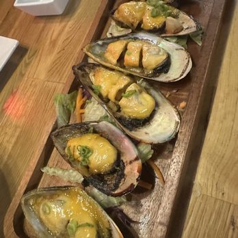 Maya Sushi - Baked mussels - Sushi Bars Near Me - Fresno, California Maya Sushi - Baked mussels - Sushi Bars Near Me - Fresno, California