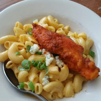 Oddfellows - Buffalo mac n cheese. Just one tender :( - Breakfast & Brunch Near Me - Dallas, Texas Oddfellows - Buffalo mac n cheese. Just one tender :( - Breakfast & Brunch Near Me - Dallas, Texas