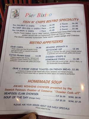 Menu photo 4 Pier Bistro Sidney, BC