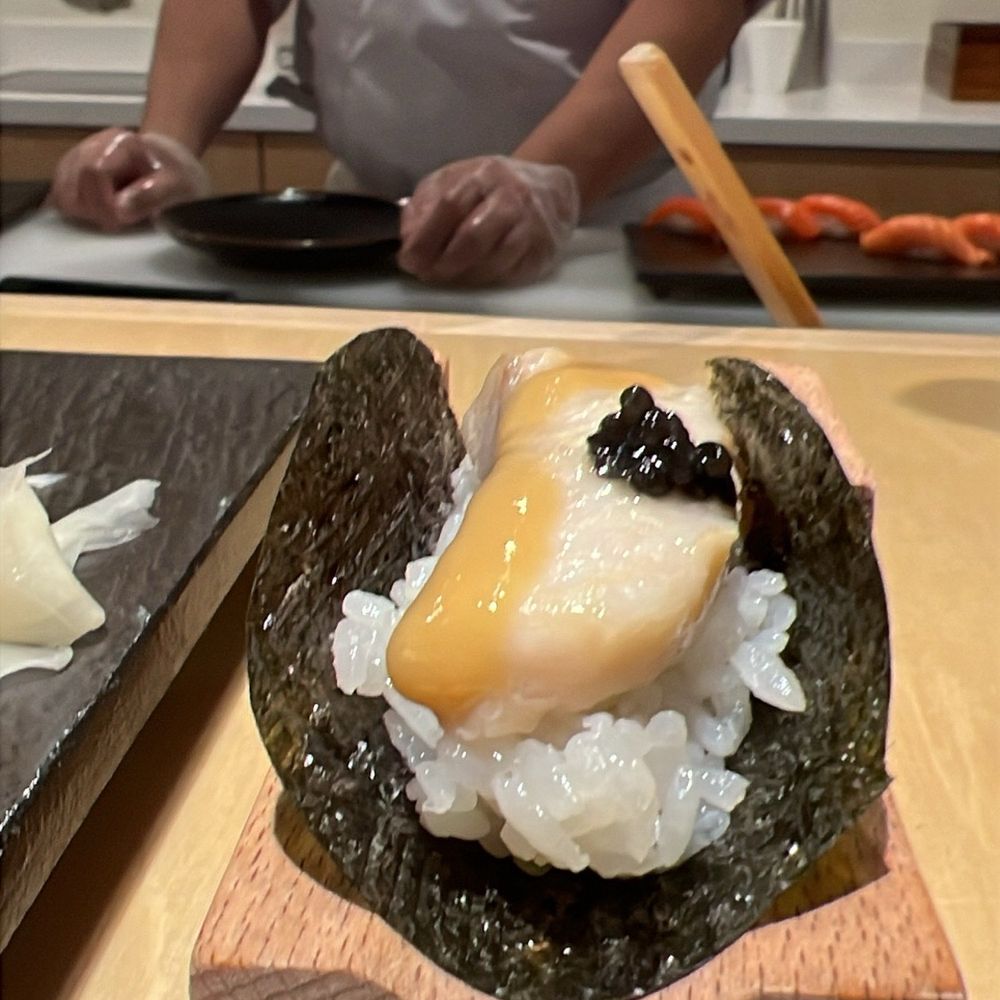 Sumo Omakase - Black cod & caviar hand roll - Sushi Bars Near Me - Las Vegas, Nevada Sumo Omakase - Black cod & caviar hand roll - Sushi Bars Near Me - Las Vegas, Nevada