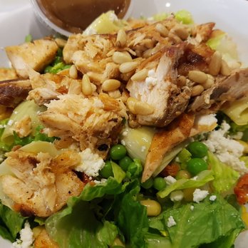 Judi's Deli - Salmon salad ($13ish total). Refreshing. Salmon was cooked well, crispy and tasty. - American Near Me - Los Angeles, California Judi's Deli - Salmon salad ($13ish total). Refreshing. Salmon was cooked well, crispy and tasty. - American Near Me - Los Angeles, California