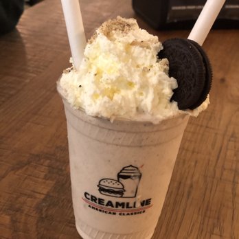 Creamline - Two cookies milkshake - Burgers Near Me - New York, New York Creamline - Two cookies milkshake - Burgers Near Me - New York, New York