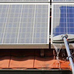 SolarSkylight's cleaning service - Dust can slowly build up on your solar panels over time if you don't clean them often enough.