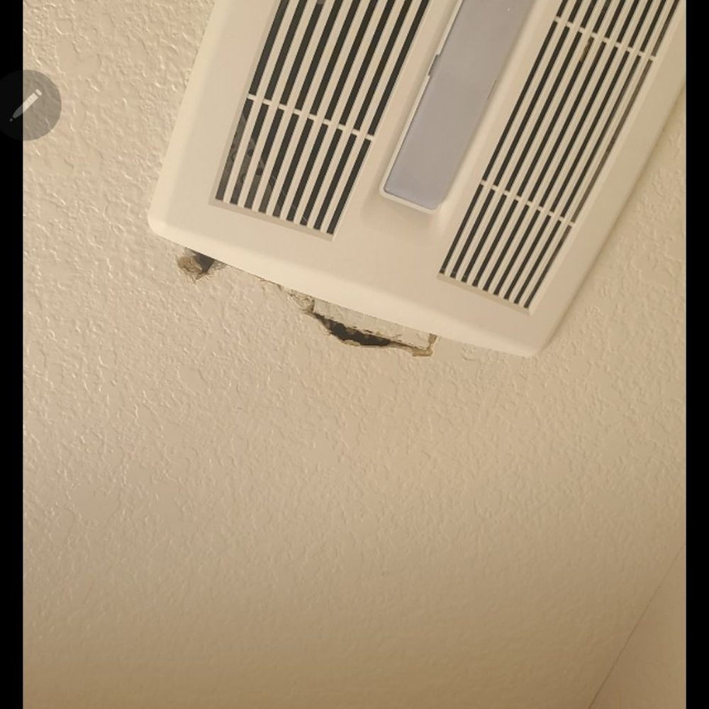 Electrical Insight - They broke the drywall of a fan I never even to mention - Lighting Fixtures & Equipment Near Me - Escondido, California