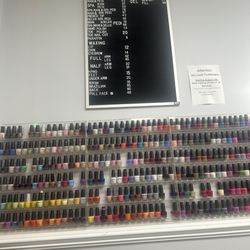 Color wall & price list