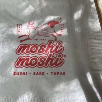 Moshi Moshi - napkin - Sushi Bars Near Me - Miami, Florida Moshi Moshi - napkin - Sushi Bars Near Me - Miami, Florida