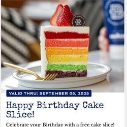 Paris Baguette - Happy Birthday Cake Slice