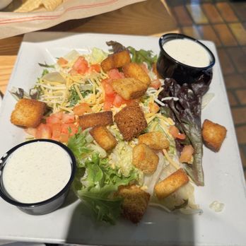 Chili's - Side salad instead of fries. I paid $1.00 extra for the larger size. - American Near Me - La Verne, California Chili's - Side salad instead of fries. I paid $1.00 extra for the larger size. - American Near Me - La Verne, California