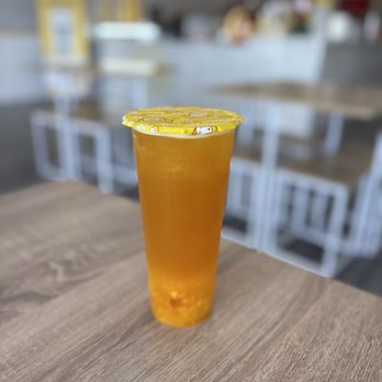 Happy Lemon - E11. Mango Green Tea with Mango Boba - Bubble Tea Near Me - Orlando, Florida