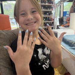 Birthday girl feeling loved and beautiful with the nails she was dreaming of.