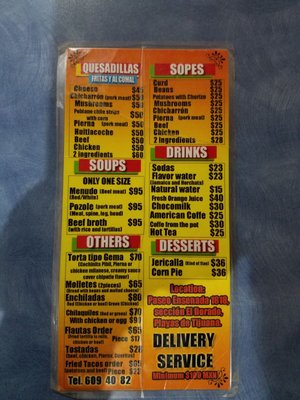 Menu photo 1 Las Quesadillas Tijuana, BCN
